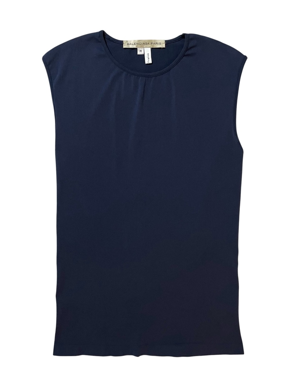 BALENCIAGA Blue Fitted Sleeveless Top Medium - Picture 2 of 9